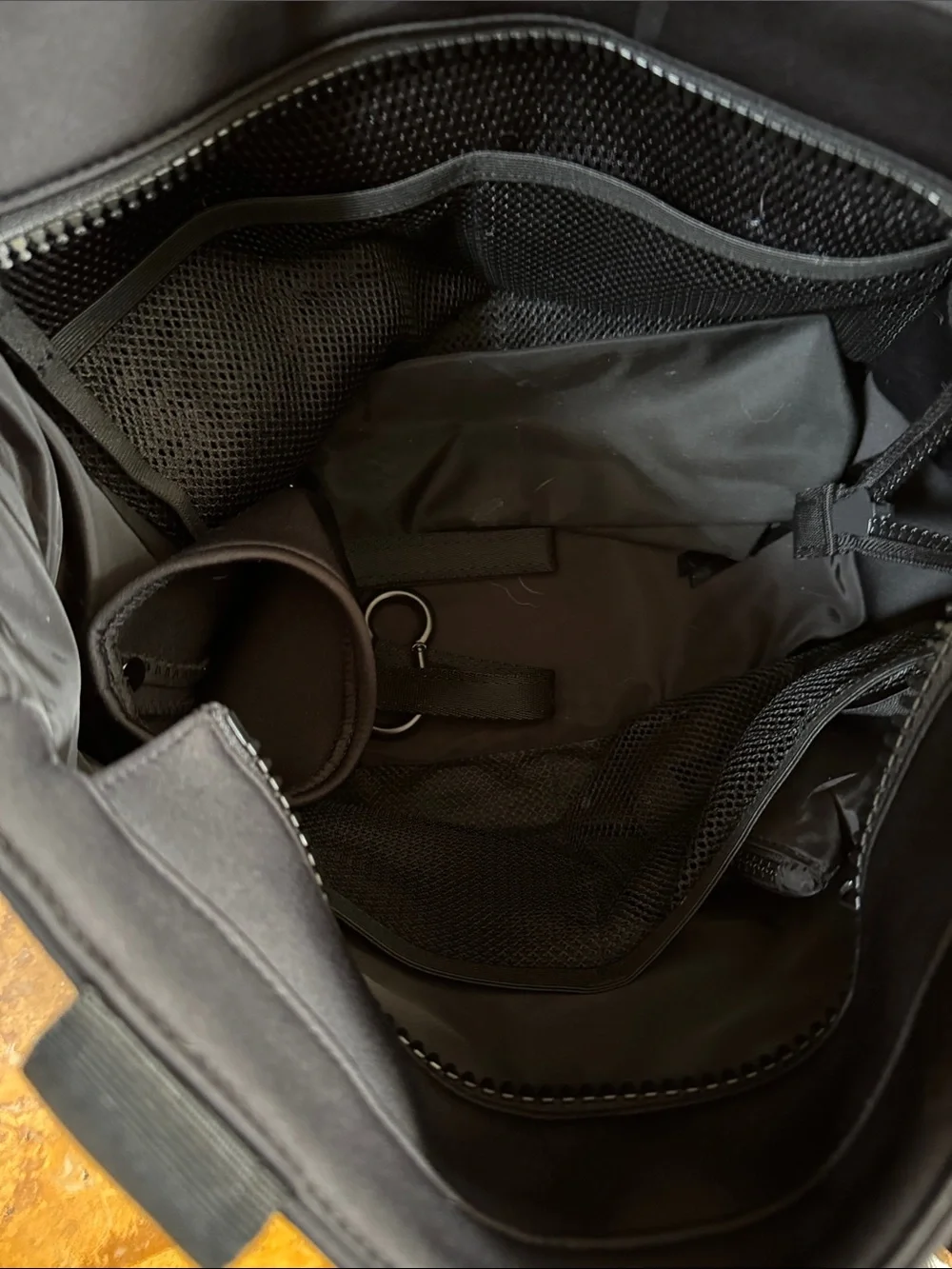 Black Dagne Dover Diaper Tote Bag with Shoulder Strap -